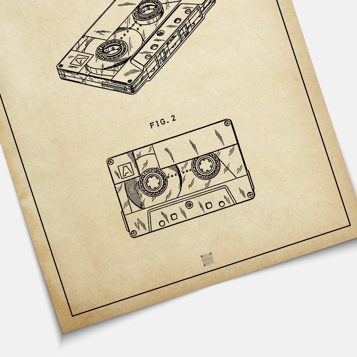 Affiche brevet Cassette Audio