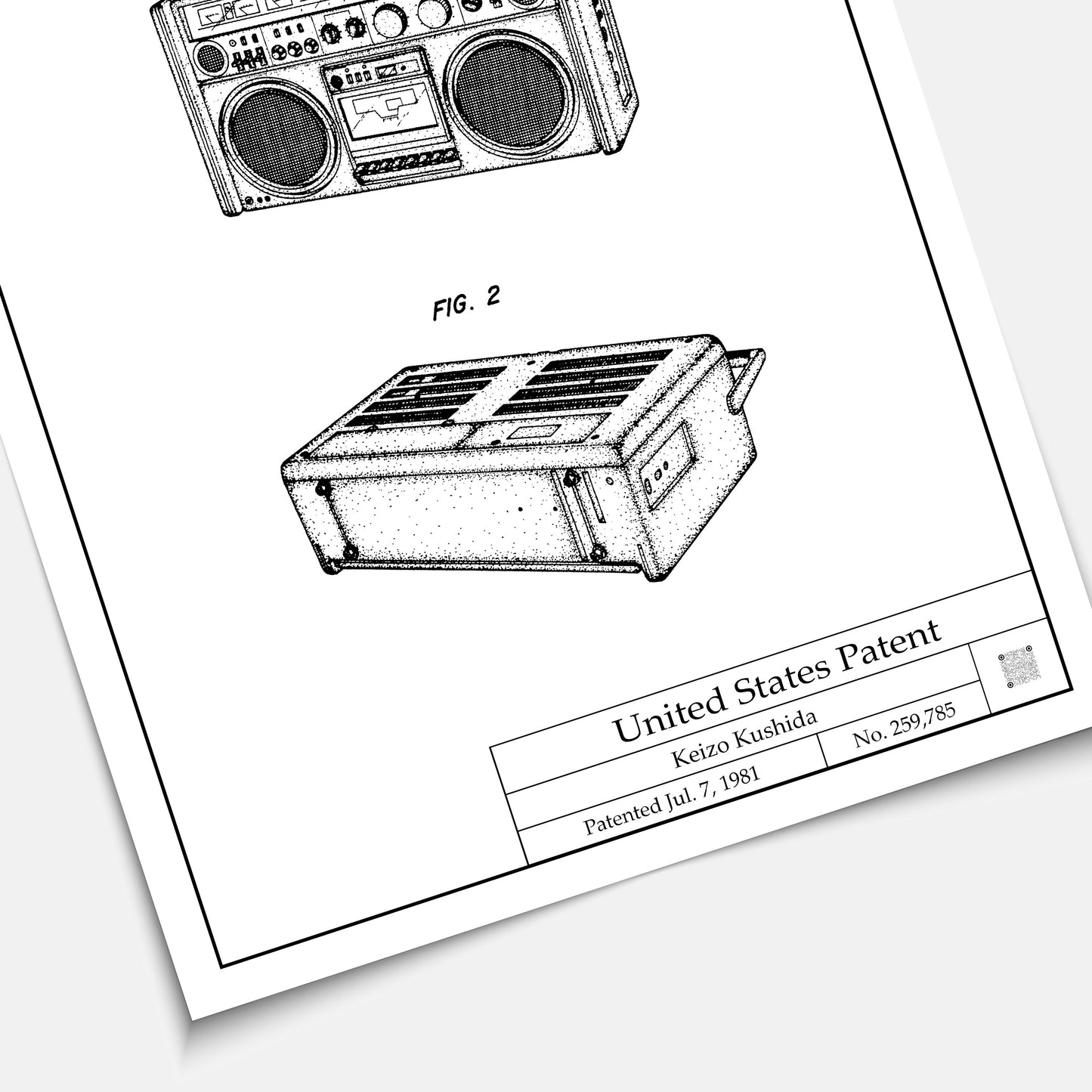 Affiche brevet Ghetto Blaster