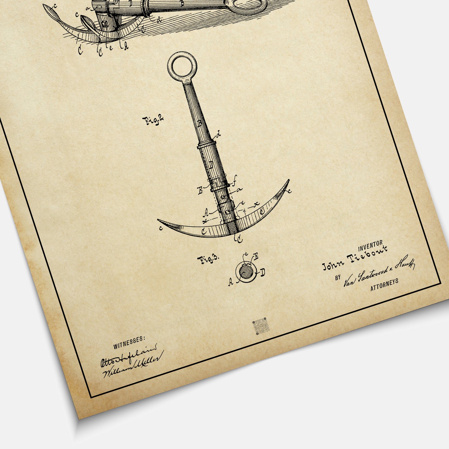 Affiche brevet Ancre de Bateau