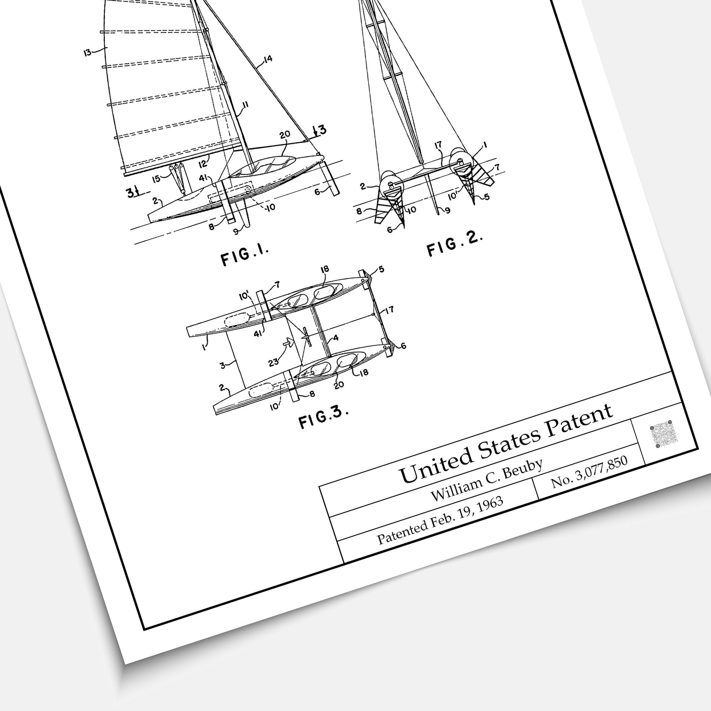 Affiche brevet Catamaran