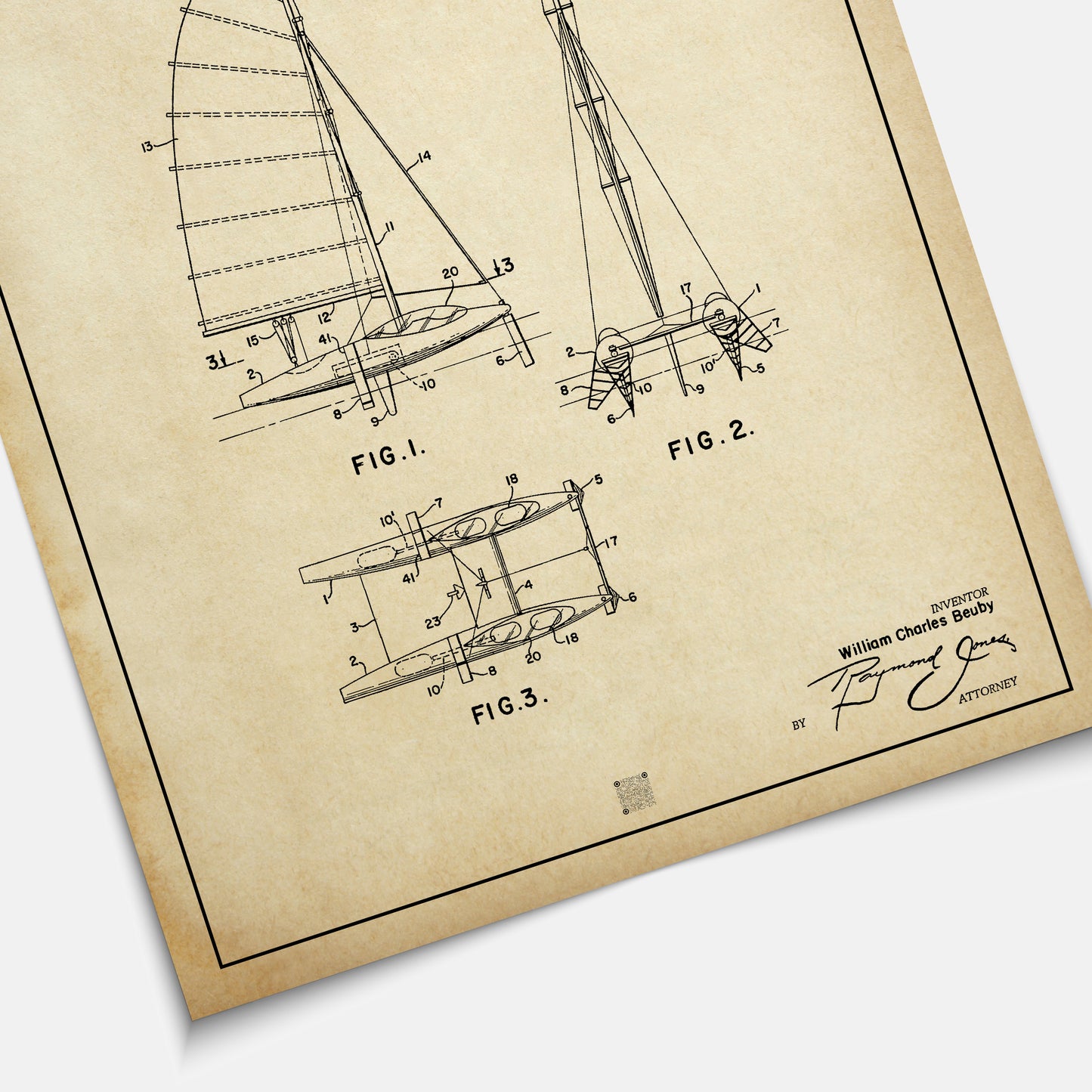 Affiche brevet Catamaran