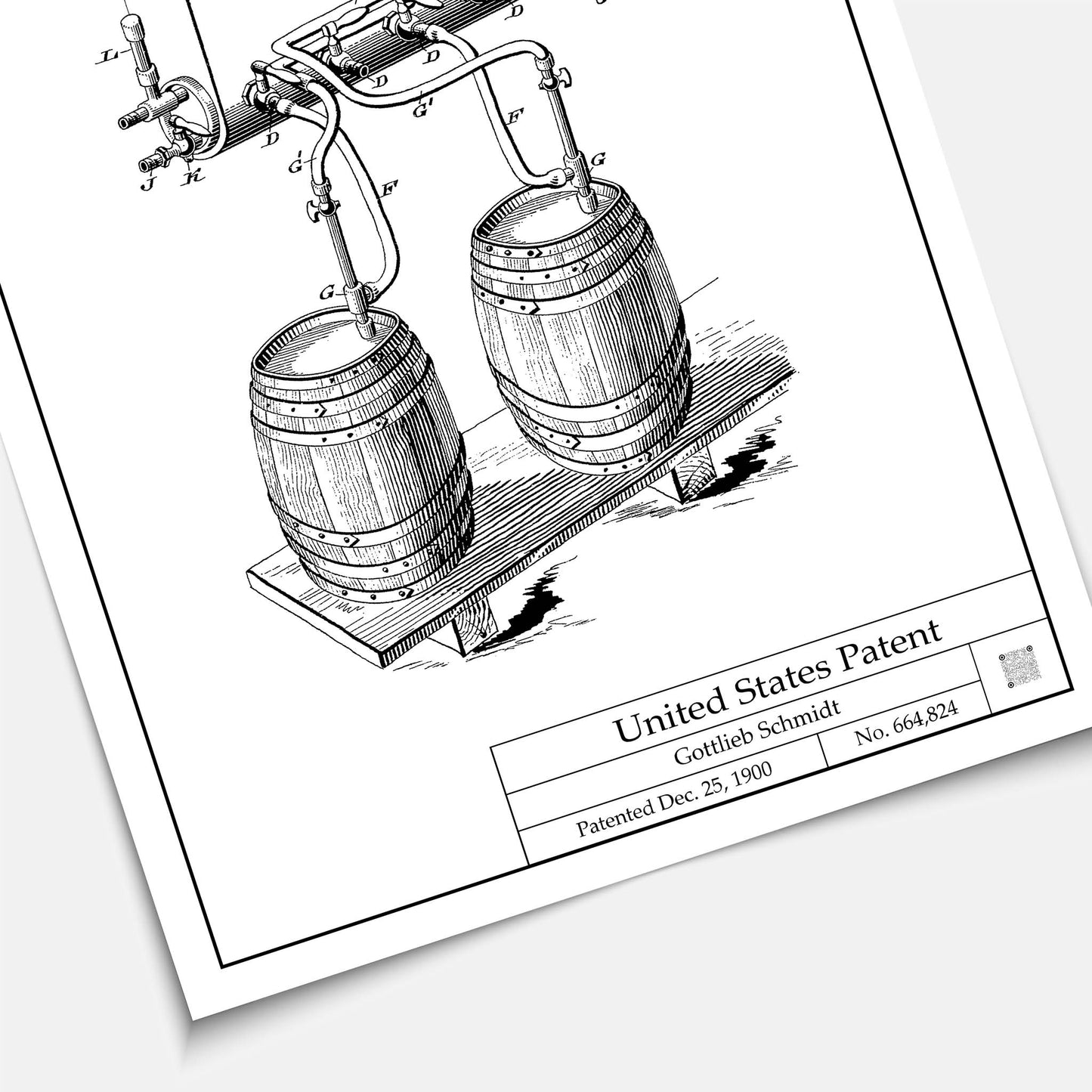 Affiche brevet Tireuse à Bières