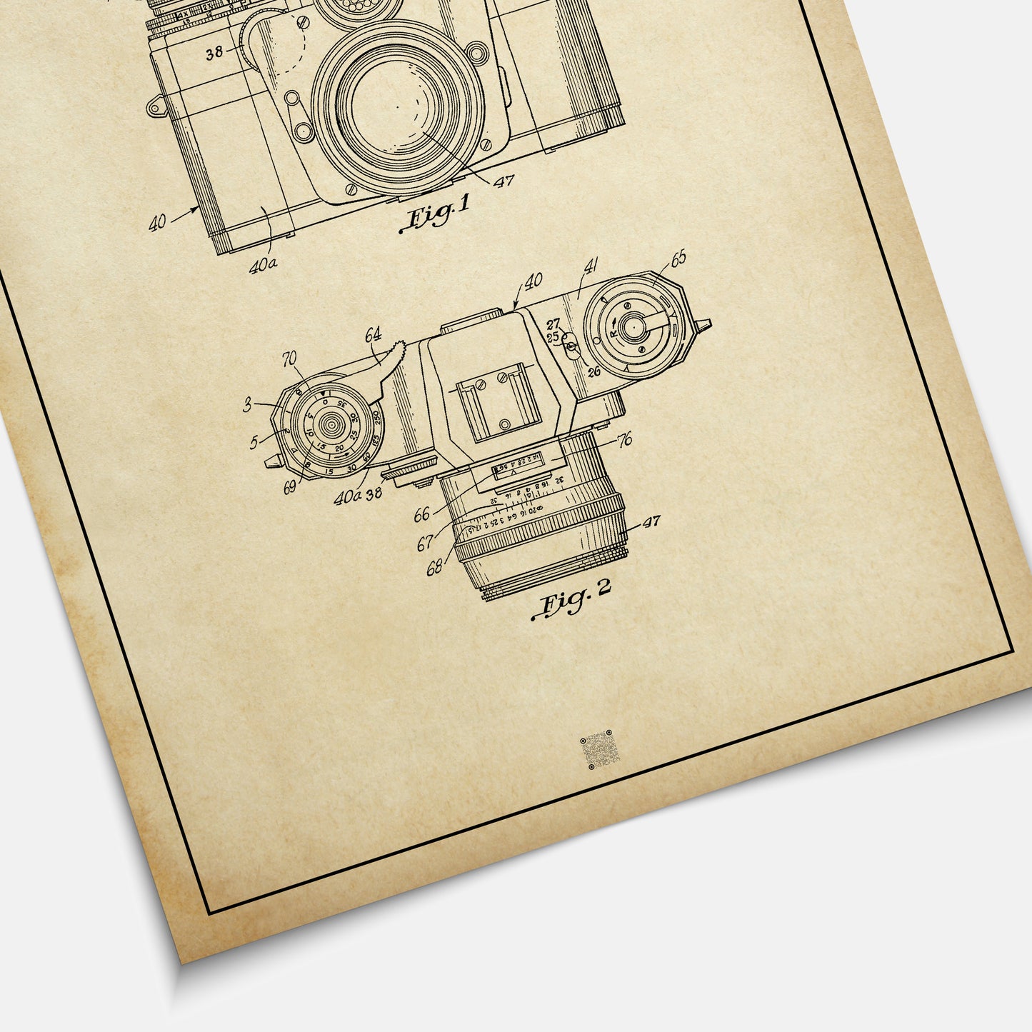 Affiche brevet Appareil Photo Reflex