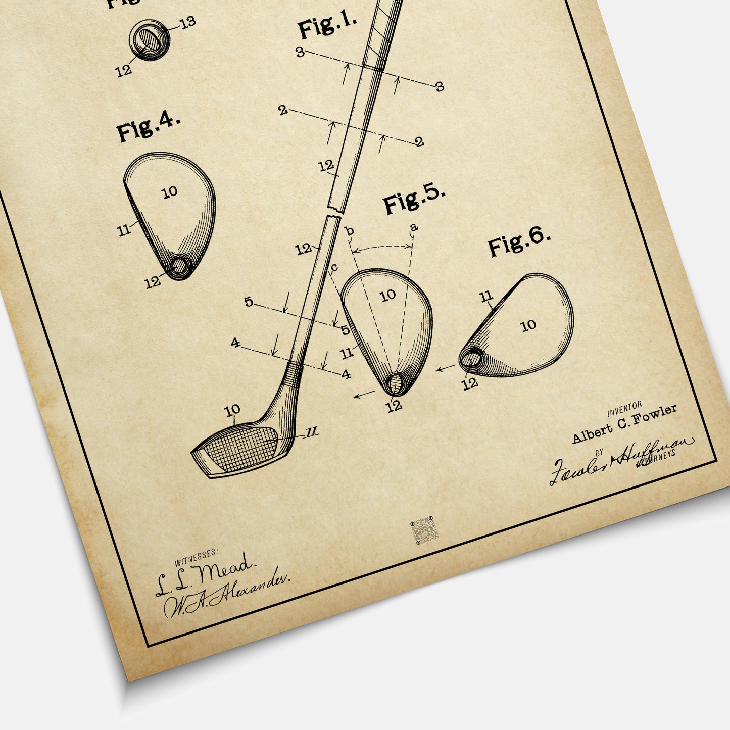 Affiche brevet Club de Golf