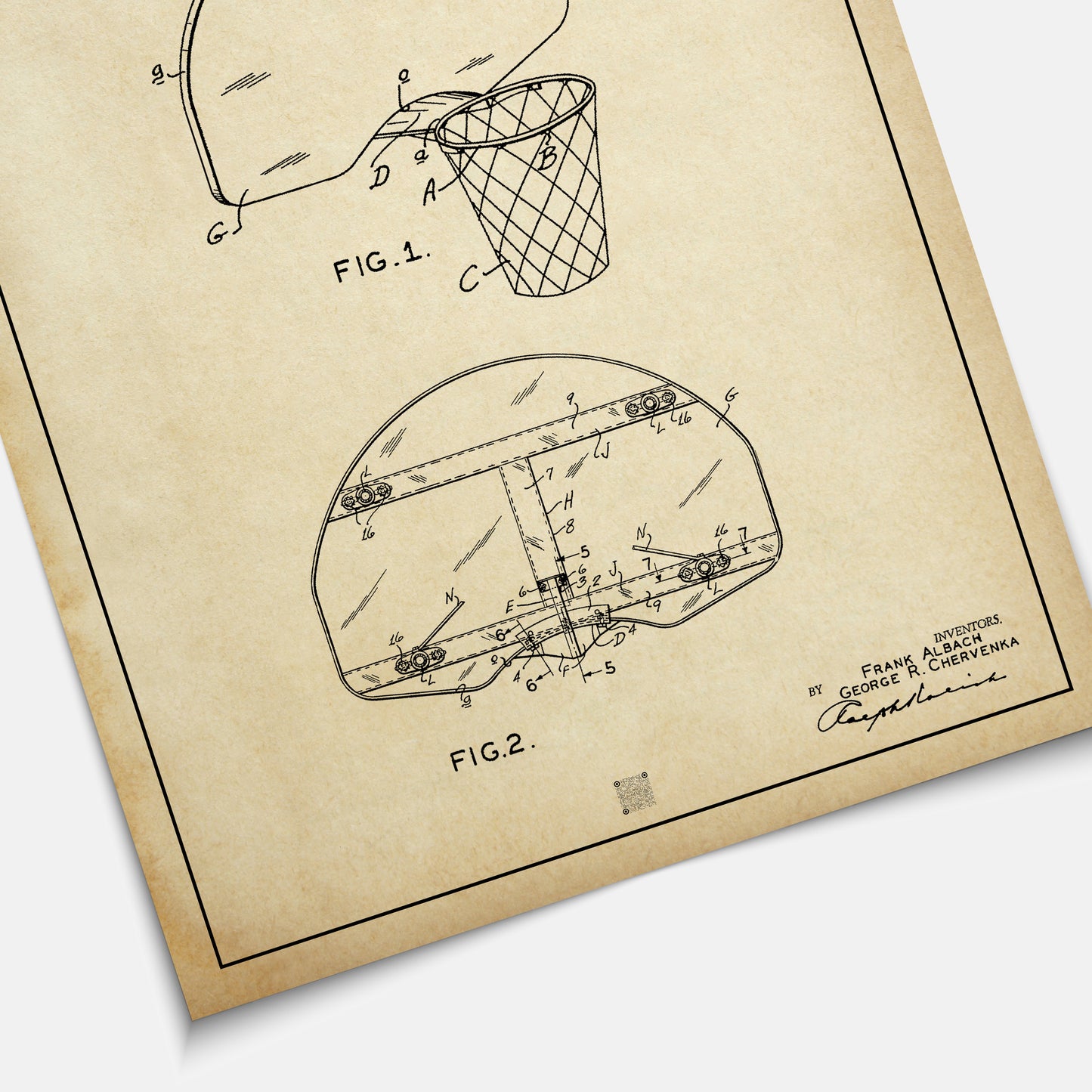 Affiche brevet Panier de Basket