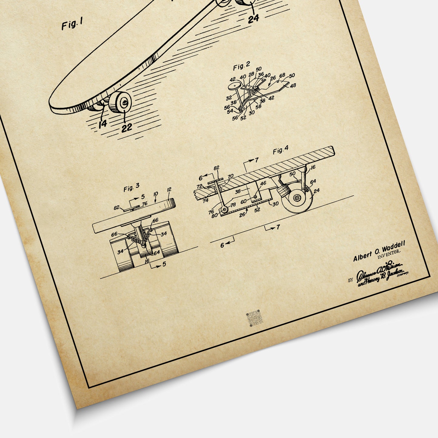 Affiche brevet Skateboard