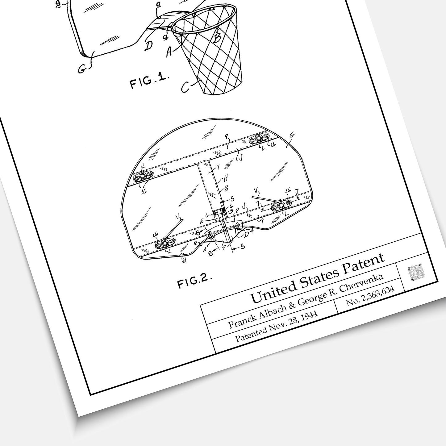 Affiche brevet Panier de Basket