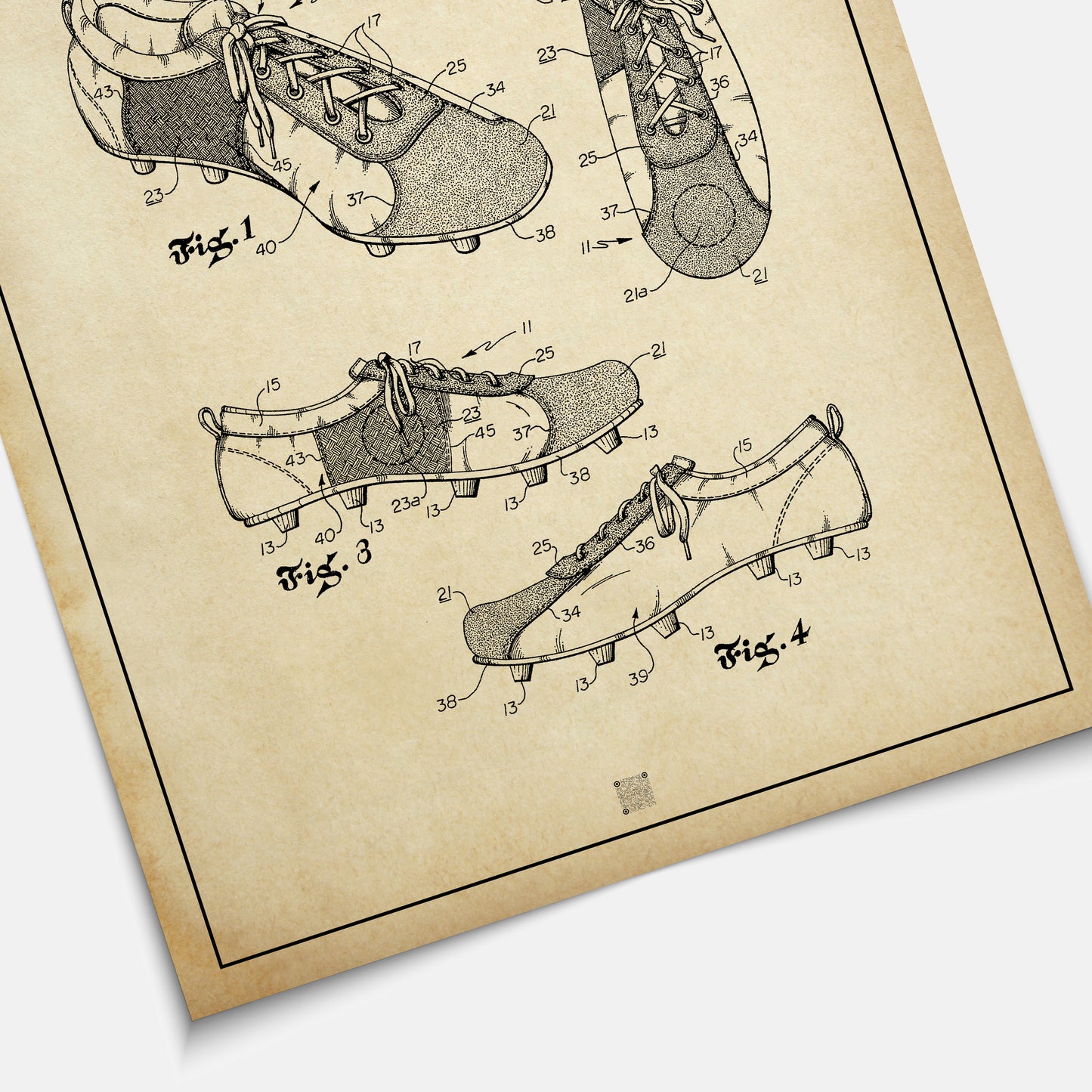 Affiche brevet Chaussure de football