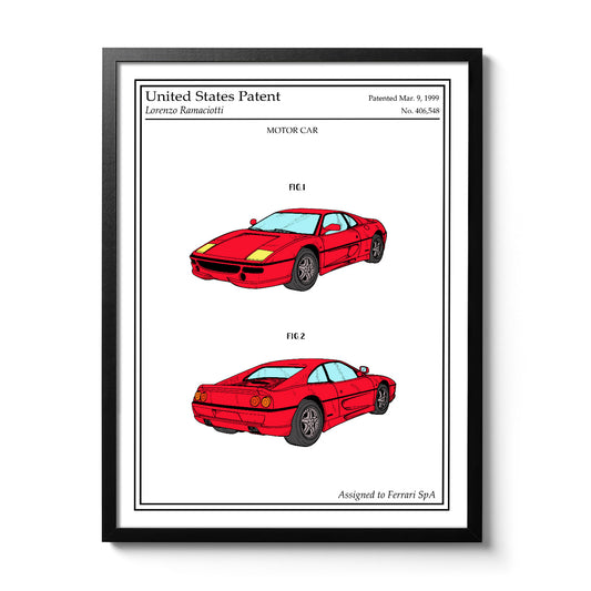 Cadre poster Ferrari F350 couleur