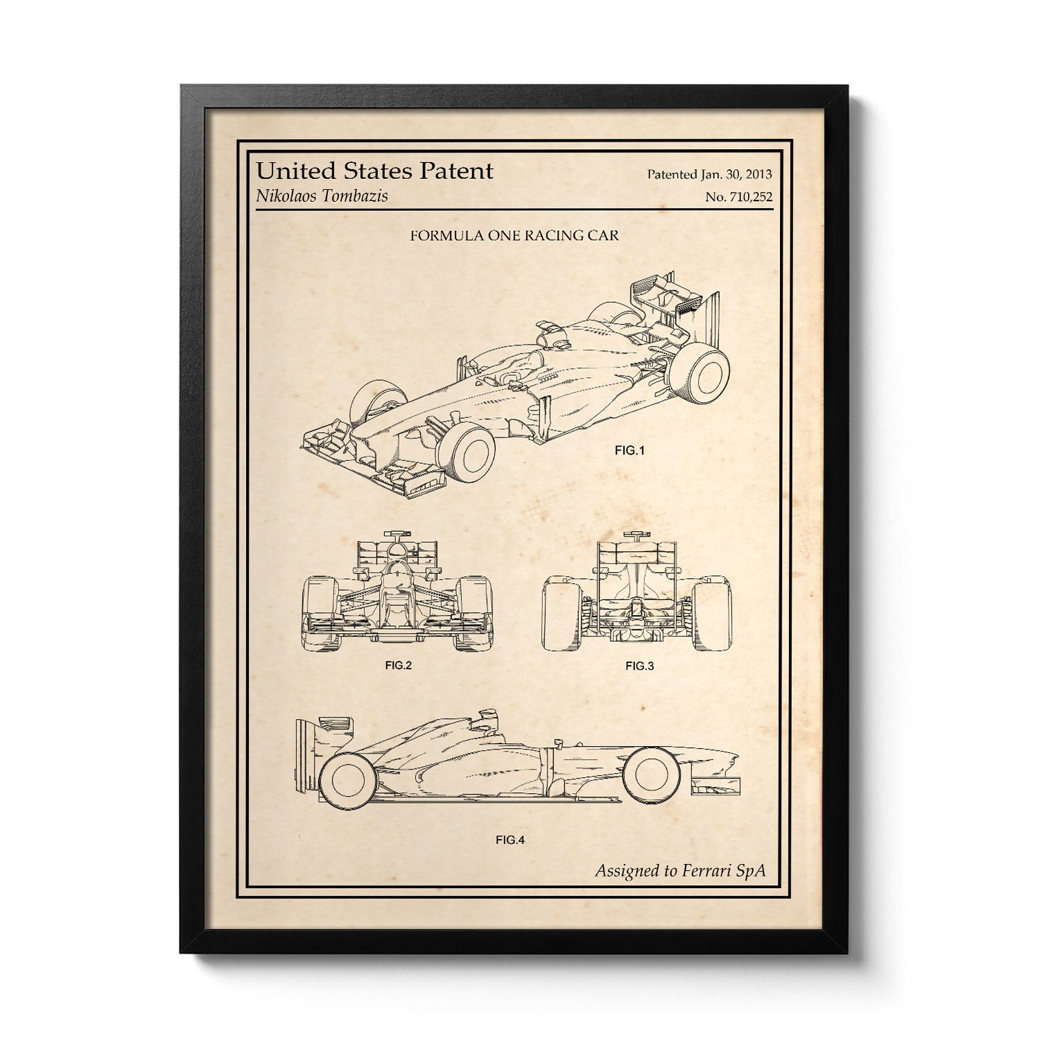 Affiche brevet Formule 1