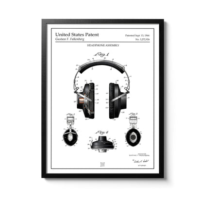 Affiche brevet Casque Audio