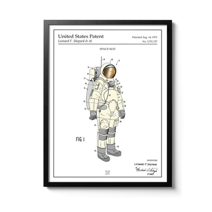 Affiche brevet Combinaison Astronaute