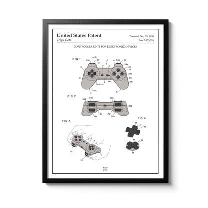 Affiche brevet Manette PlayStation