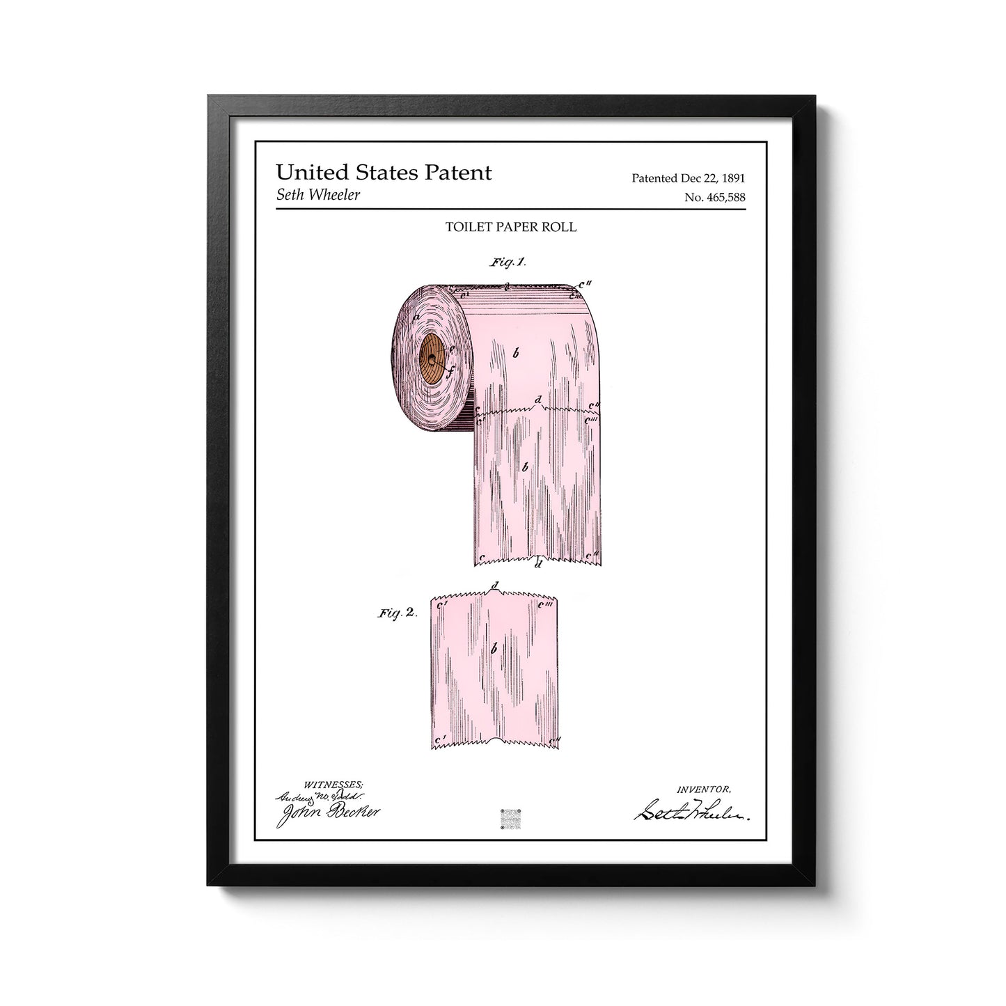 Affiche brevet Papier Toilette