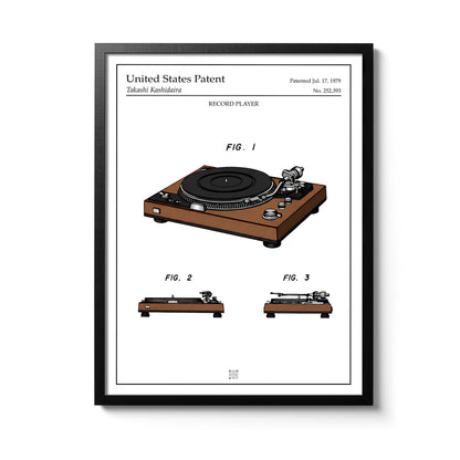Affiche brevet Platine Vinyle