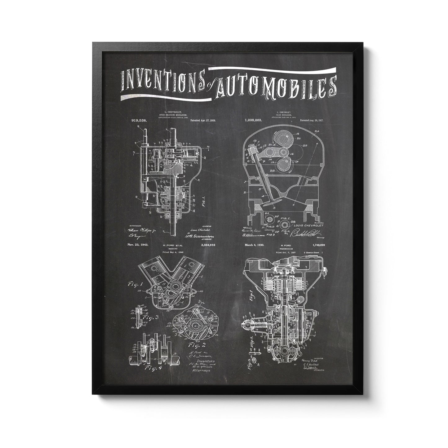 Affiche Inventions Automobiles