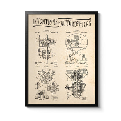 Affiche Inventions Automobiles