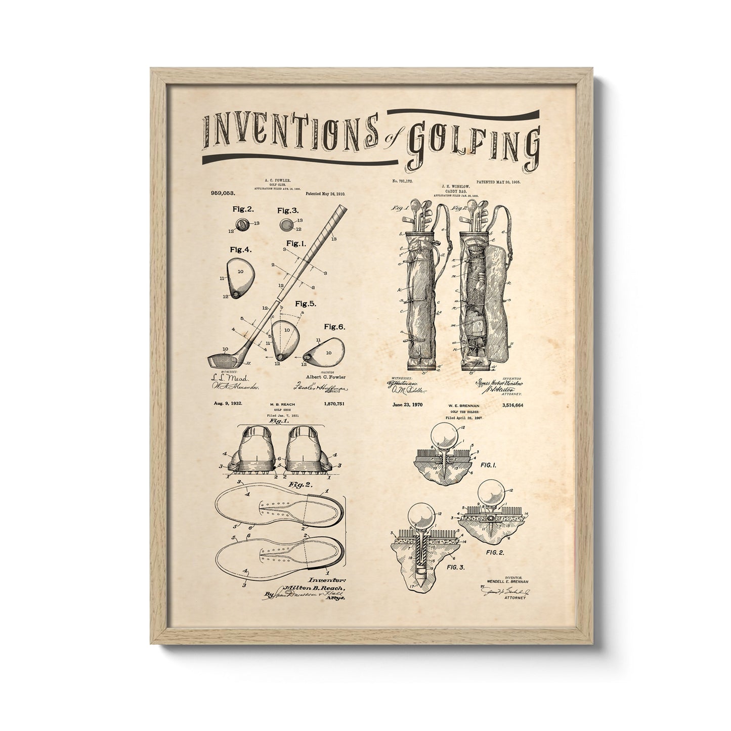 Affiche Inventions Golf
