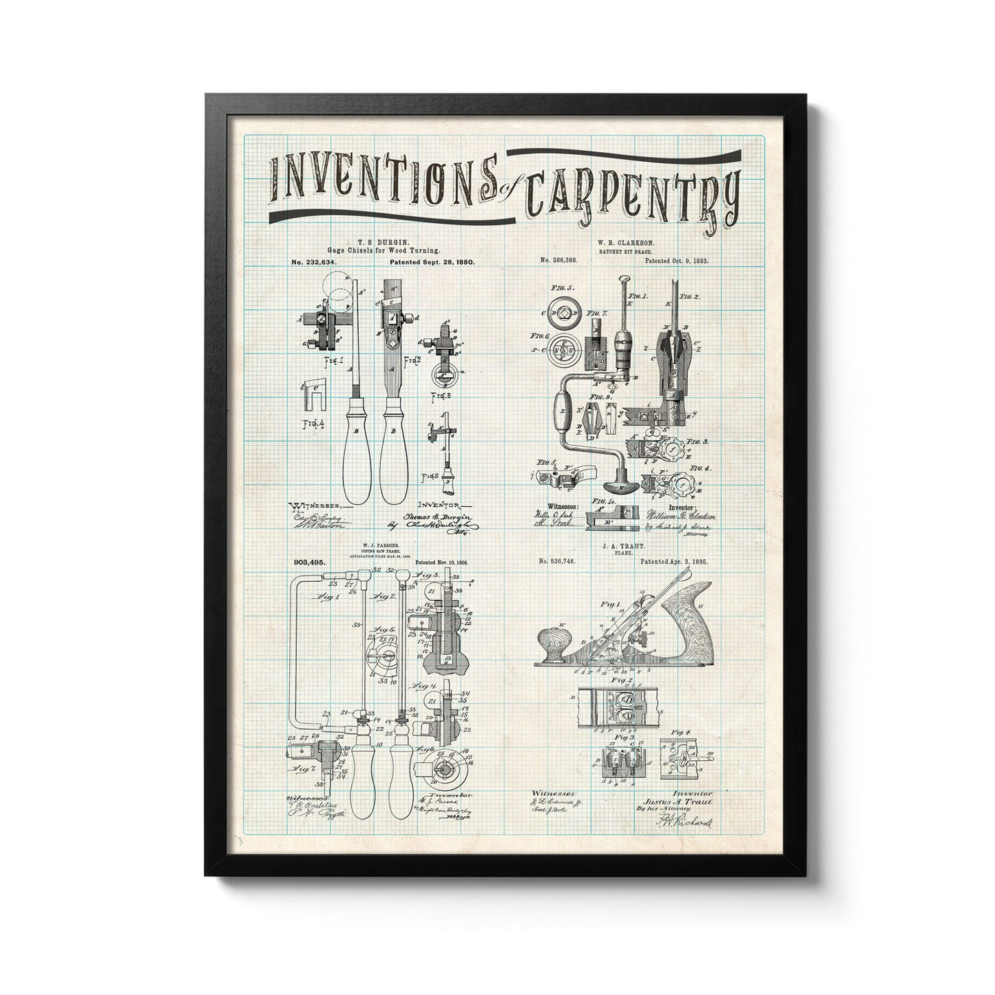 Affiche Inventions Menuiserie