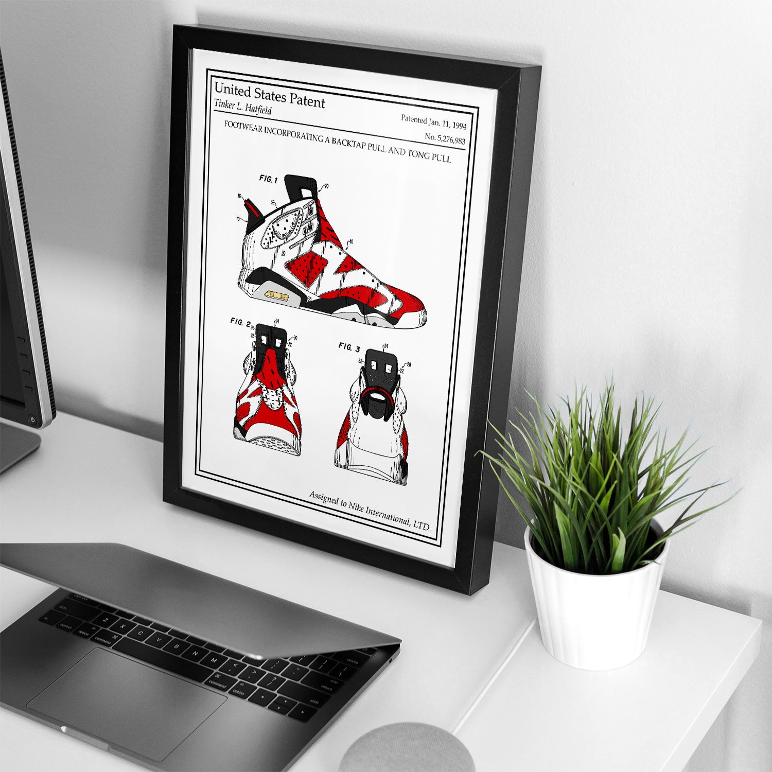 Atelier Malhco  Affiche brevet couleur Nike Air Jordan