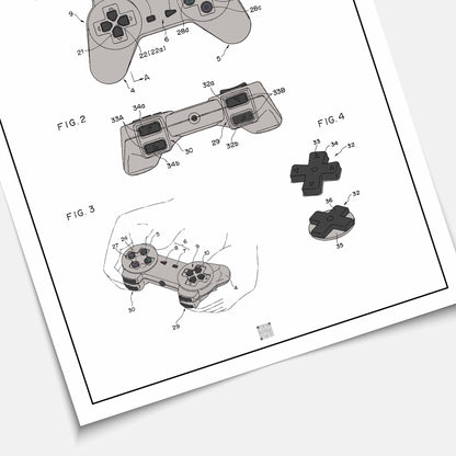Affiche brevet Manette PlayStation