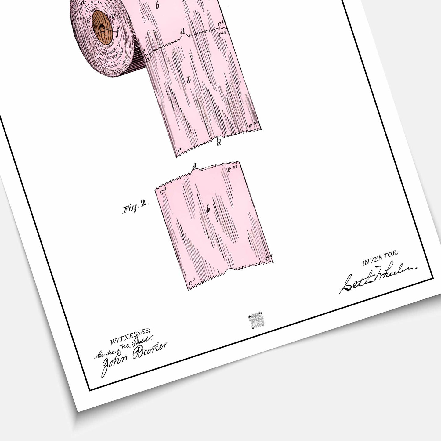 Affiche brevet Papier Toilette