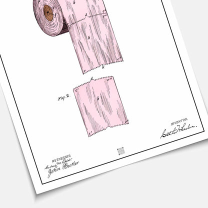 Affiche brevet Papier Toilette