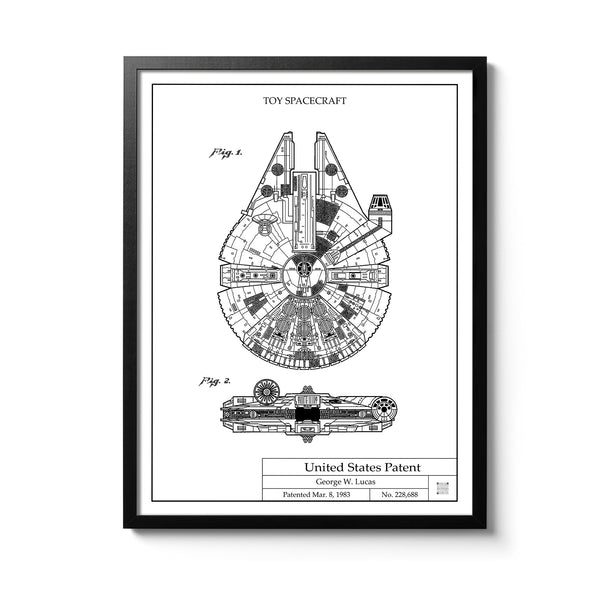 Affiche brevet Faucon Millenium
