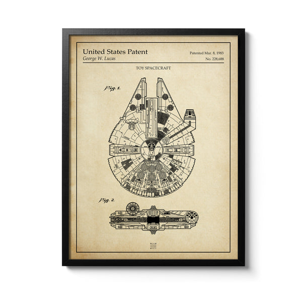 Affiche brevet Faucon Millenium