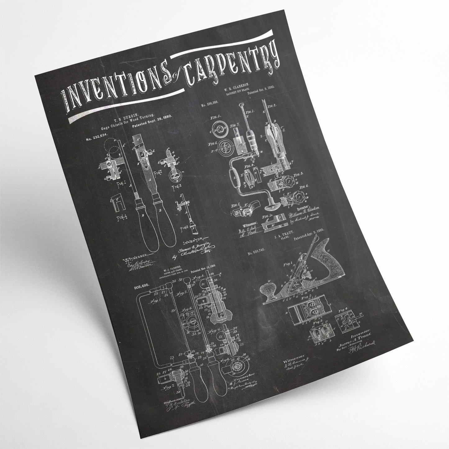 Affiche Inventions Menuiserie