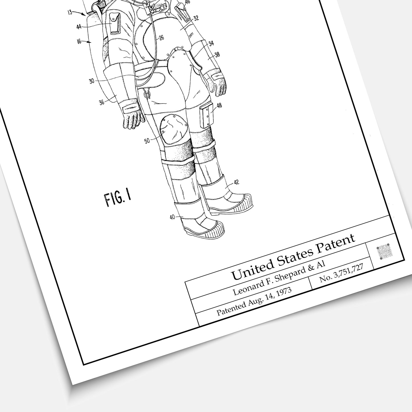 Affiche brevet Combinaison Astronaute