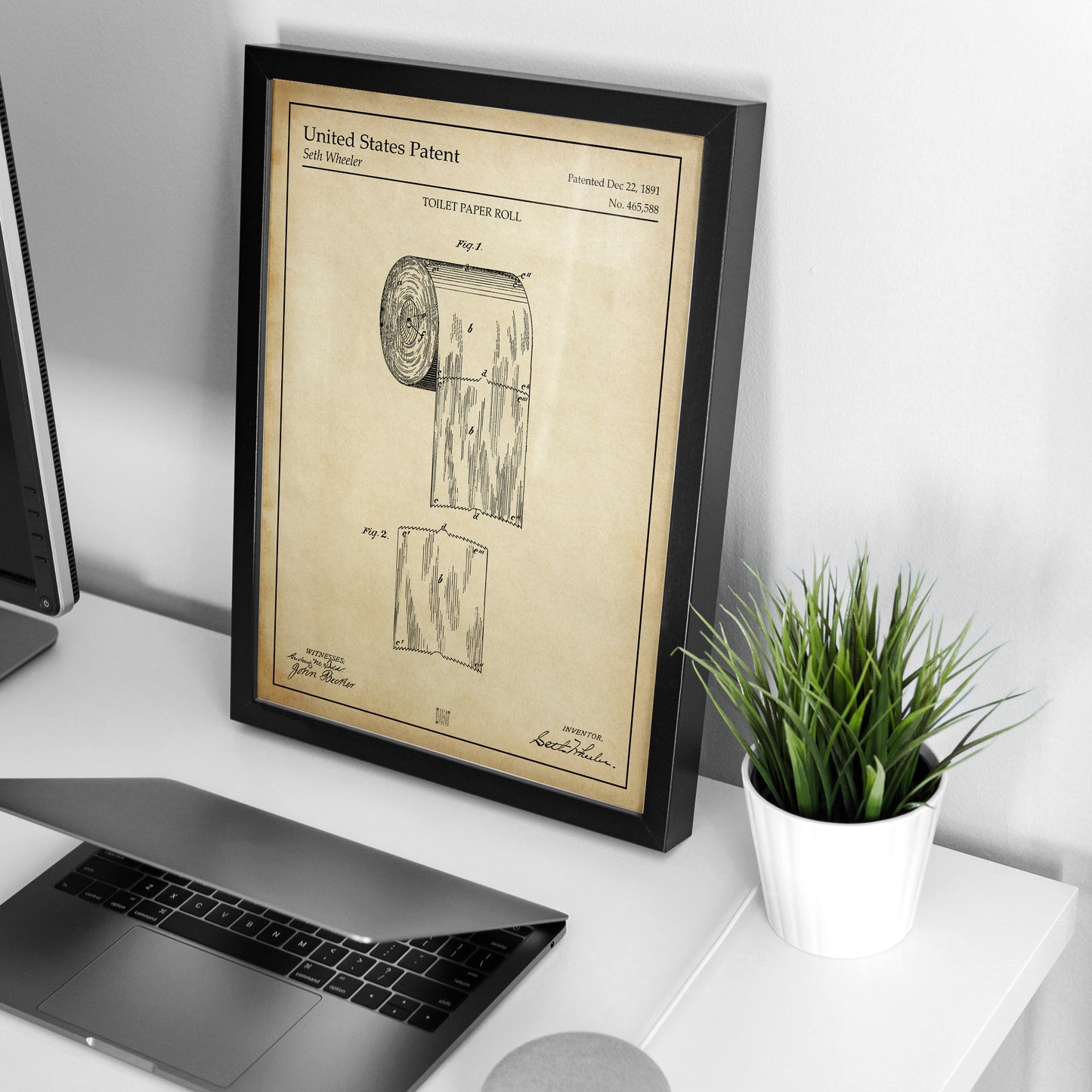 Affiche brevet Papier Toilette