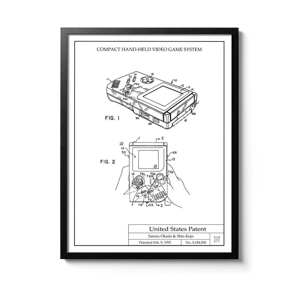 Affiche brevet GameBoy