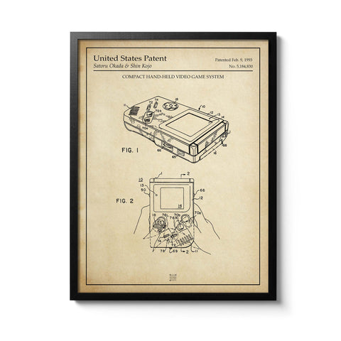 Affiche brevet GameBoy
