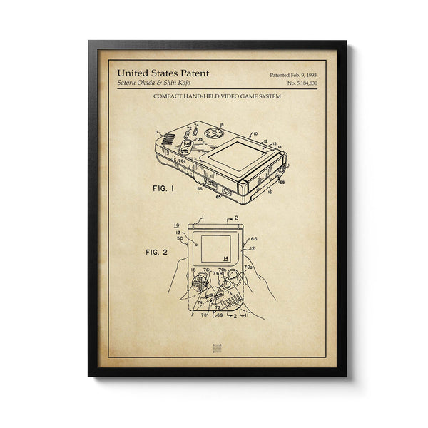 Affiche brevet GameBoy