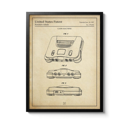 Affiche brevet Nintendo 64