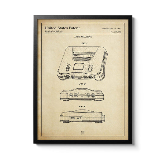 Affiche brevet Nintendo 64
