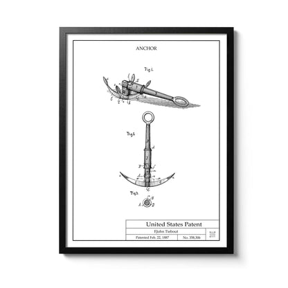 Affiche brevet Ancre de Bateau
