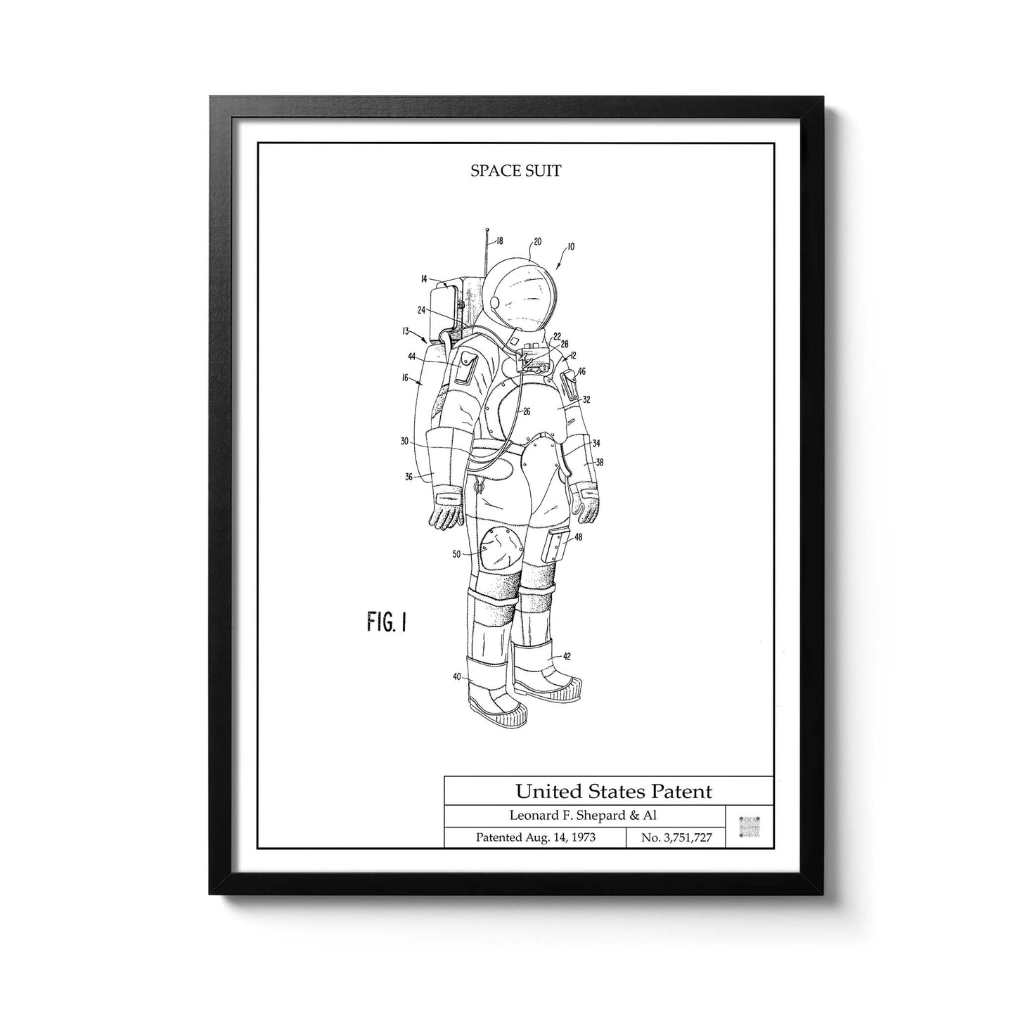 Affiche brevet Combinaison Astronaute