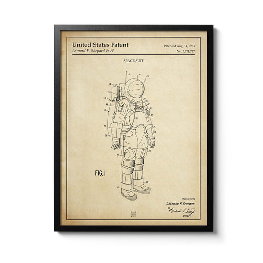 Affiche brevet Combinaison Astronaute