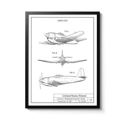 Affiche brevet Avion 2nde Guerre Mondiale