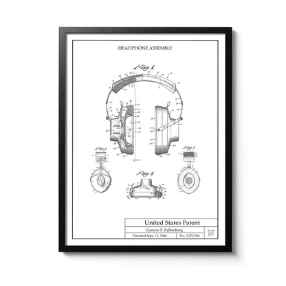 Affiche brevet Casque Audio