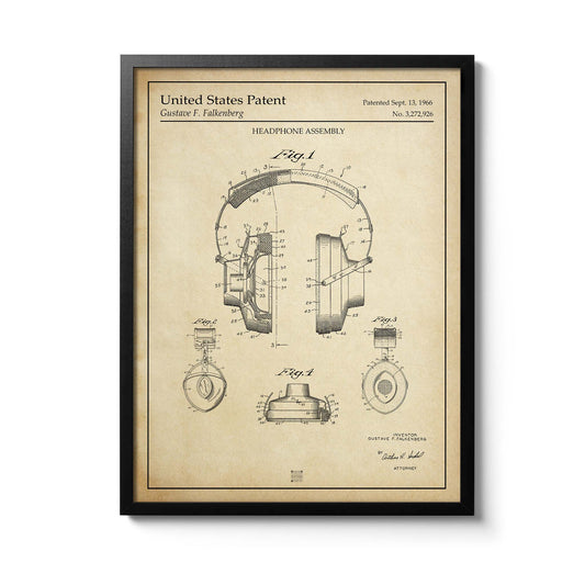 Affiche brevet Casque Audio