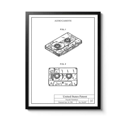 Affiche brevet Cassette Audio