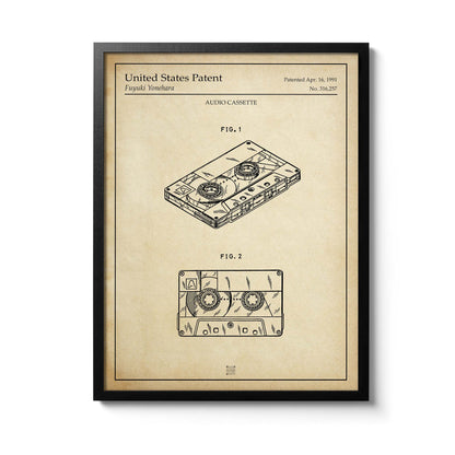 Affiche brevet Cassette Audio