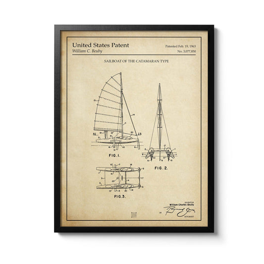 Affiche brevet Catamaran