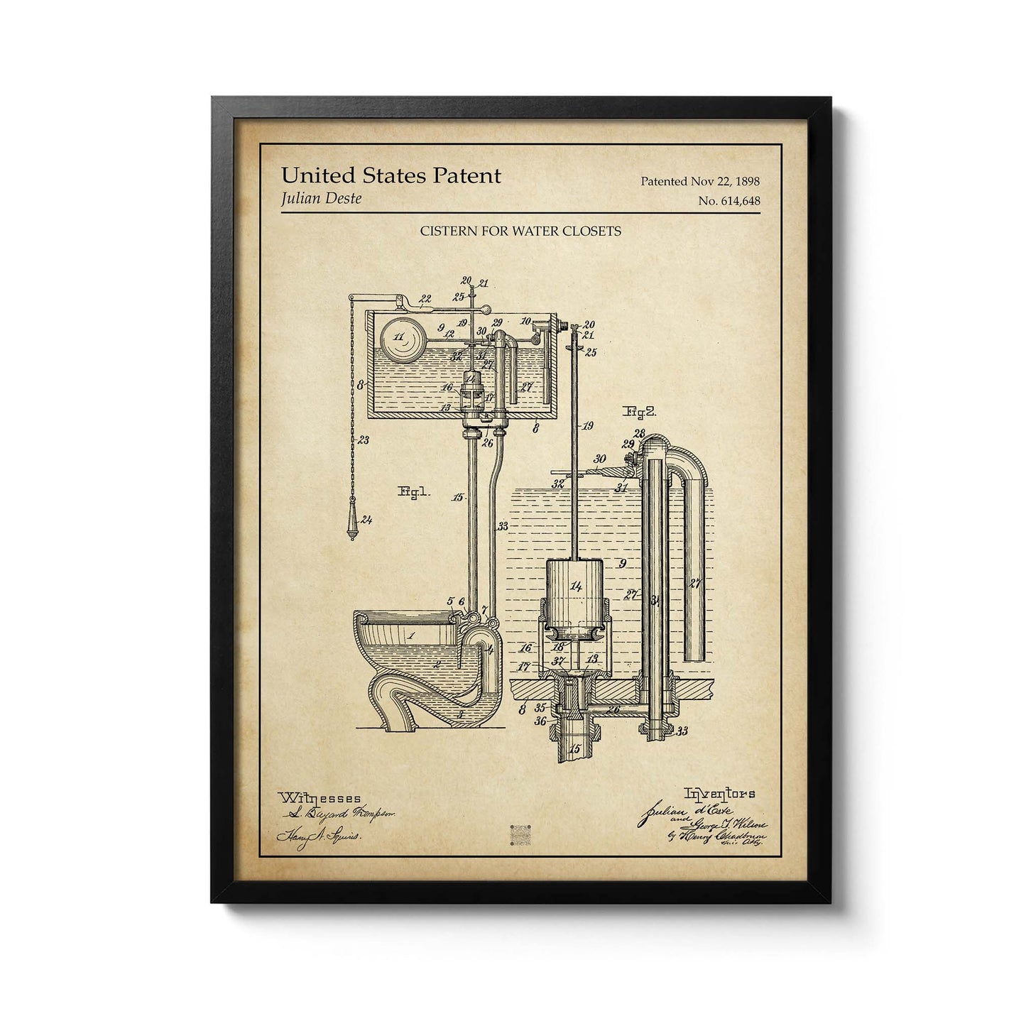 Affiche brevet Chasse d'eau