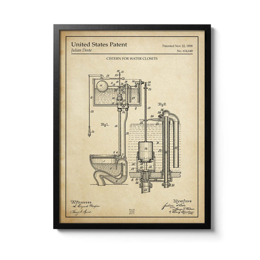 Affiche brevet Chasse d'eau