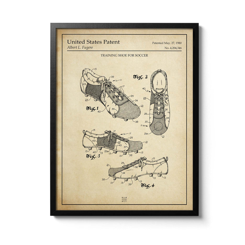 Affiche brevet Chaussure de football