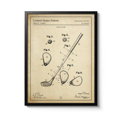 Affiche brevet Club de Golf